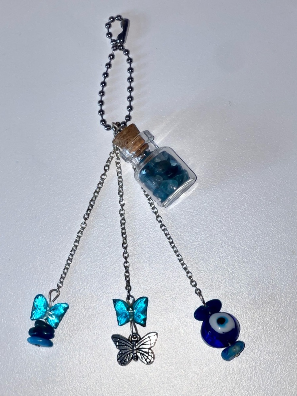 Empowerment, Freedom & Protection Intention Vial w/ Evil Eye & Butterfly Charms